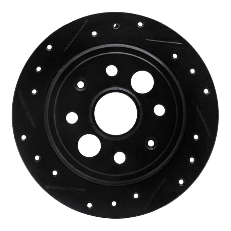 R1 Concepts — R1 86-89 Acura Integra Rear Left Drilled & Slotted Black Brake Rotor
R1 Brake Rotor Drill - view 1