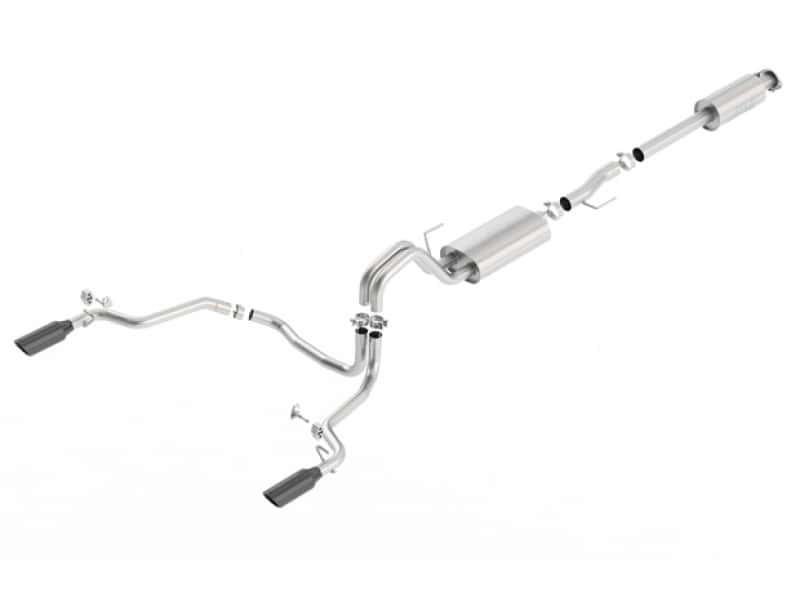 Borla — Borla 15-17 Ford F-150 2.7L/ 3.5L EcoBoost/ 5.0L V8 Rear Exit S-Type Catback Exhaust Black Chrome
Cat-Back System - view 1
