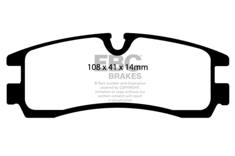 EBC — EBC 98-04 Cadillac Seville 4.6 Ultimax2 Rear Brake Pads
Disc Brake Pad - view 1