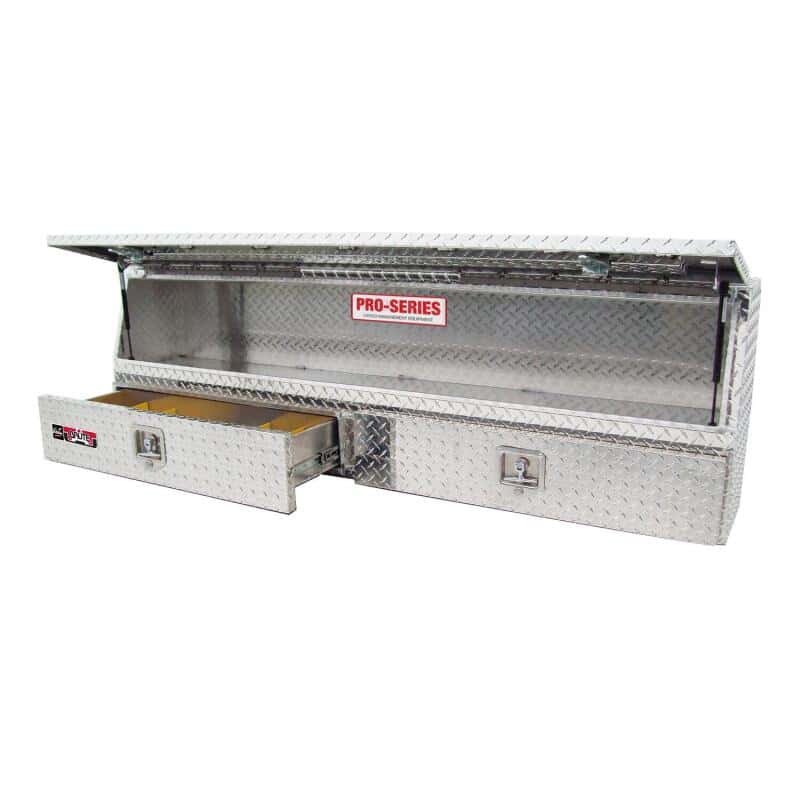 Westin — Westin/Brute Contractor TopSider 72in w/ Drawers & Doors - Aluminum
ToolBxTrkBedSideRail - view 1