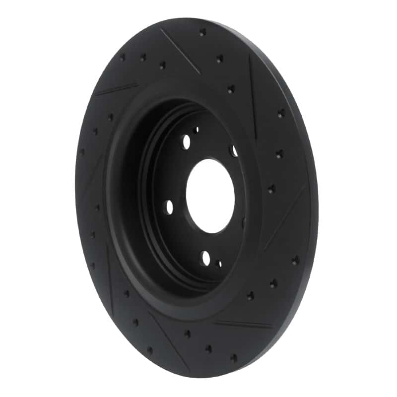 R1 Concepts — R1 17-20 Acura MDX Rear Left Drilled & Slotted Black Brake Rotor
R1 Brake Rotor Drill - view 4