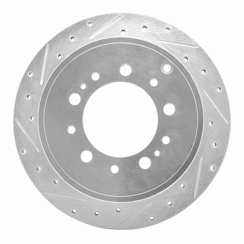 R1 Concepts — R1 17-21 Toyota Land Cruiser Rear Left Drilled & Slotted Silver Brake Rotor
R1 Brake Rotor Drill - view 1