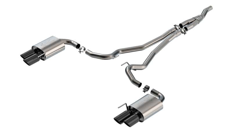 Borla — Borla 2024 Ford Mustang Ecoboost 2.3L ATAK Catback Exhaust Black Chrome w/ Quad Tip - Non-Active
Cat-Back System - view 1