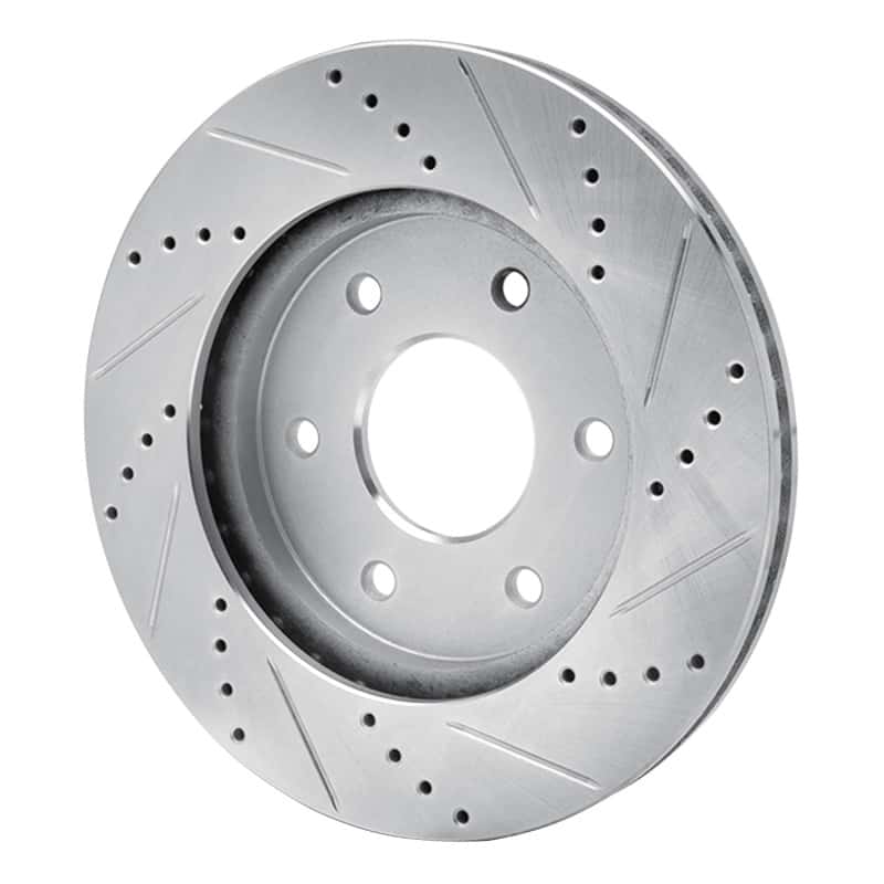R1 Concepts — R1 04-05 Infiniti QX56 Front Left Drilled & Slotted Silver Brake Rotor
R1 Brake Rotor Drill - view 4