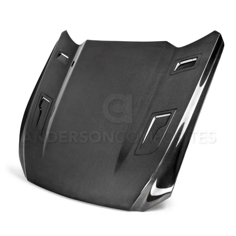 Anderson Composites — Anderson Composites 15-17 Ford Mustang (Excl. GT350/GT350R) Type-G Double Sided Hood - view 2