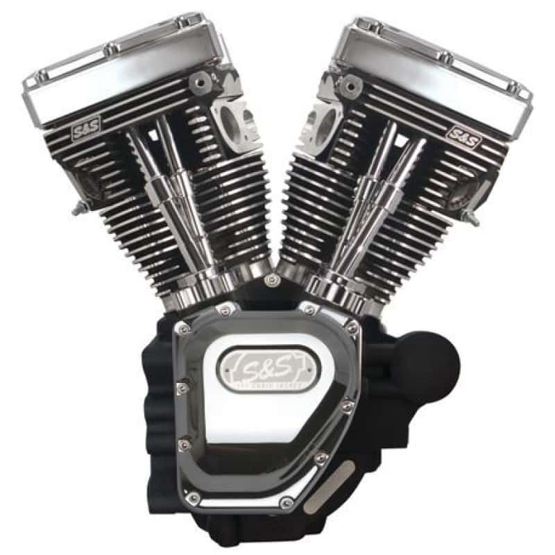 S&S Cycle — S&S Cycle 07-16 Touring Models T111 T-Series Long Block Engine - Wrinkle Black - view 2