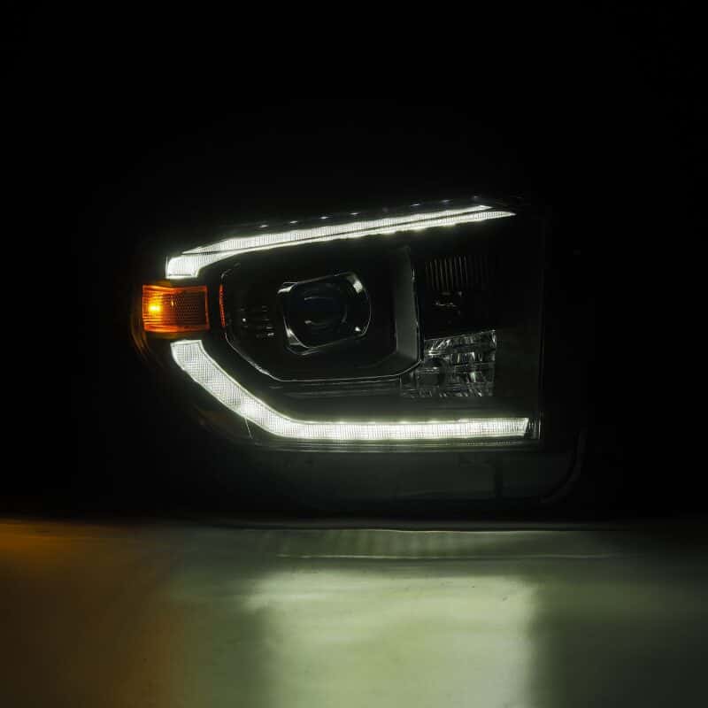 AlphaRex — AlphaRex 14-21 Toyota Tundra LUXX-Series LED Proj Headlights Blk w/Actv Light & Seq. Sig + DRL
Projector Headlights - view 3