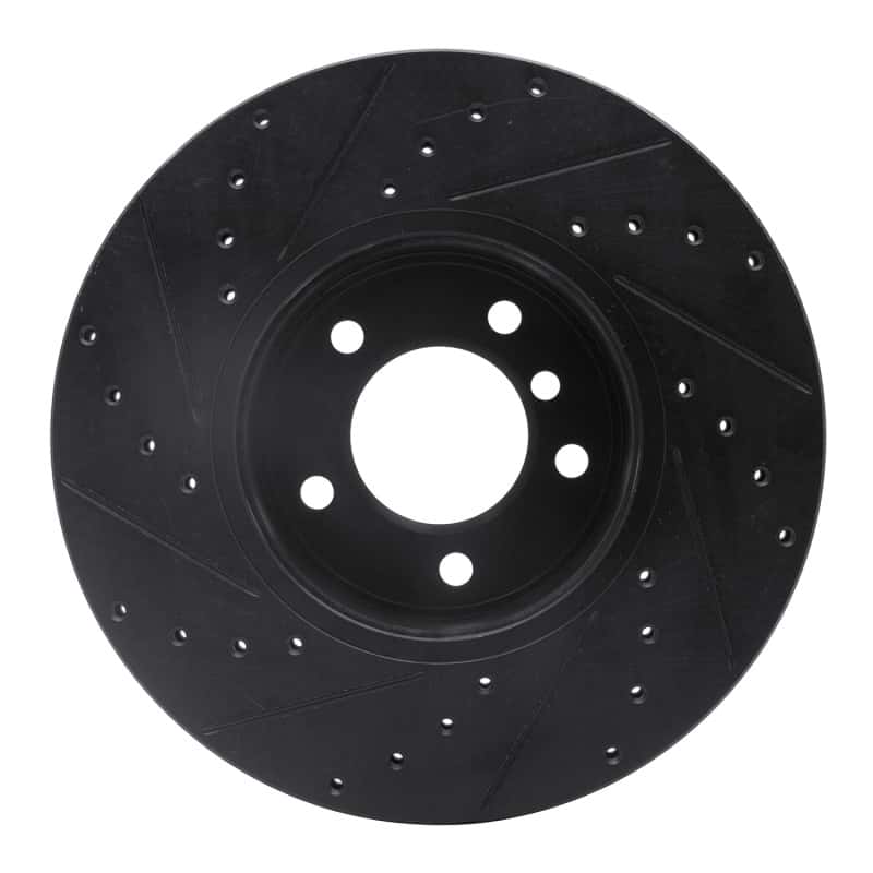 R1 Concepts — R1 04-10 BMW 528I xDrive Front Right Drilled & Slotted Black Brake Rotor
R1 Brake Rotor Drill - view 5