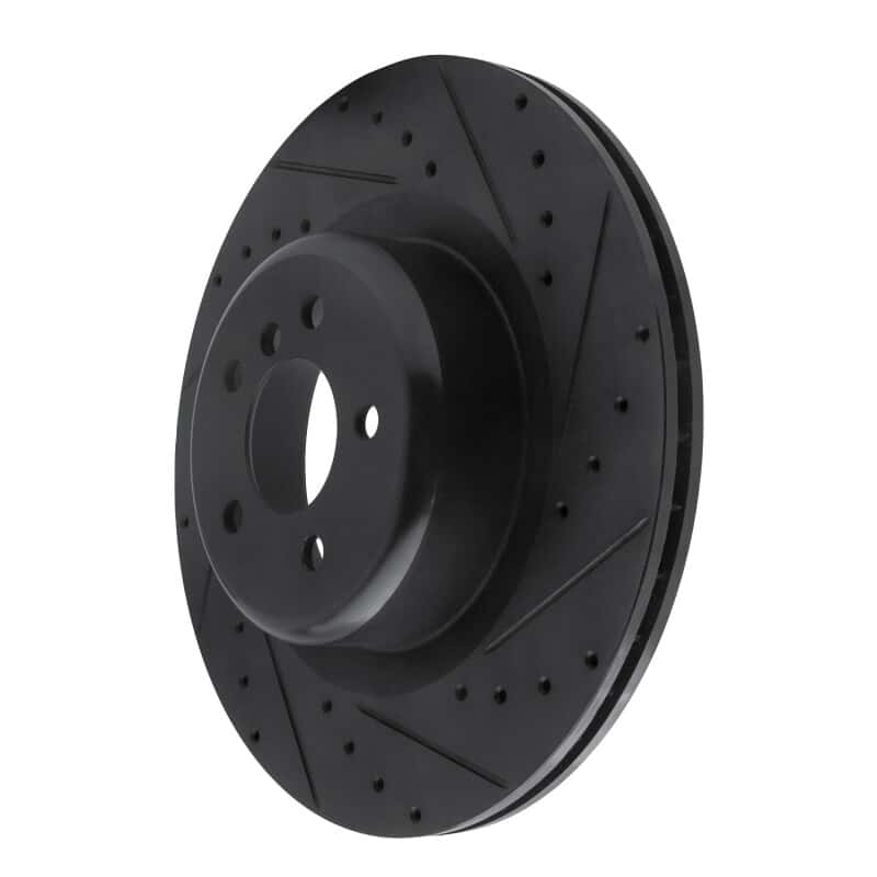 R1 Concepts — R1 10-14 BMW X6 Rear Right Drilled & Slotted Black Brake Rotor
R1 Brake Rotor Drill - view 2