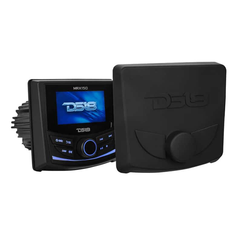 DS18 — DS18 3in Color TFT Screen 2 Zones 4 volts Output BT RDS 4 x 50 Watts Silicone Cover Headunit MRX150 - view 3