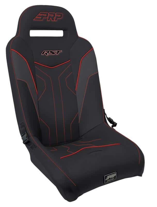 PRP Seats — PRP Polaris RZR PRO XP/PRO R/Turbo R RST Suspension Seat- Black/Red - view 2