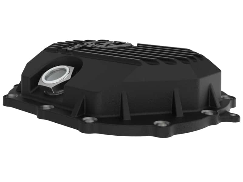 aFe — AFE Power 11-18 GM 2500-3500 AAM 9.25 Axle Front Diff Cover Black Machined w/ 2 Qts 75w90 Oil
Differential Cover - view 4