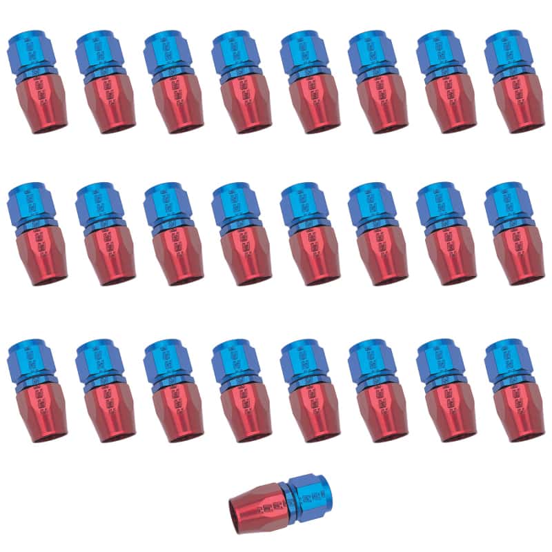 Russell — Russell Performance -10 AN Red/Blue Straight Full Flow Hose End (25 pcs.)
Hose Fitting - view 2