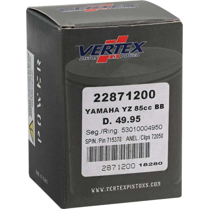 Vertex Pistons — Vertex Piston 02-18 Yamaha YZ 85 85cc +2mm Cast Big Bore Piston Kit 92cc. - view 5