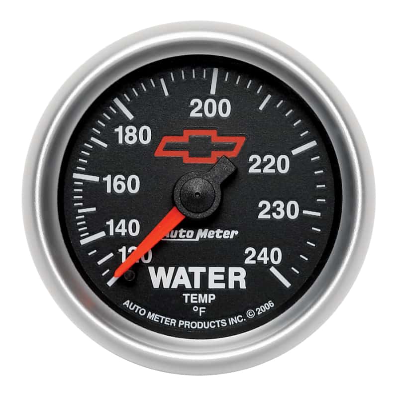 AutoMeter — Autometer Sport-Comp II 2-1/16in 120-240 Deg Mechanical Water Temp Gauge - Bowtie Black
2-1/16" WATER TEMP, - view 1