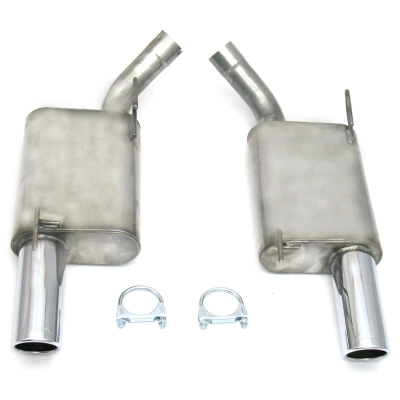 JBA — JBA 07-10 Ford Mustang GT/GT500 4.6L/5.4L 409SS Dual 3.5in Rear Exit Axle Back Exhaust
Exhaust System - view 2