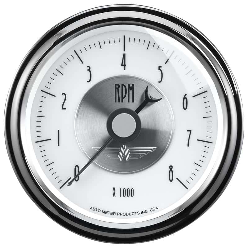 AutoMeter — Autometer Prestige Pearl Series - Tachometer 3 3/8in 8K RPM In-Dash
3-3/8" TACH, 8,000 R - view 2