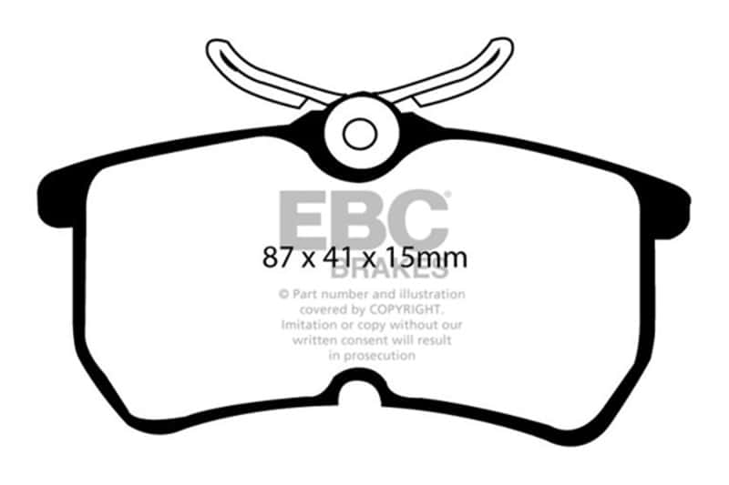 EBC — EBC 13+ Ford Fiesta 1.6 Turbo ST Greenstuff Rear Brake Pads
Disc Brake Pad - view 1