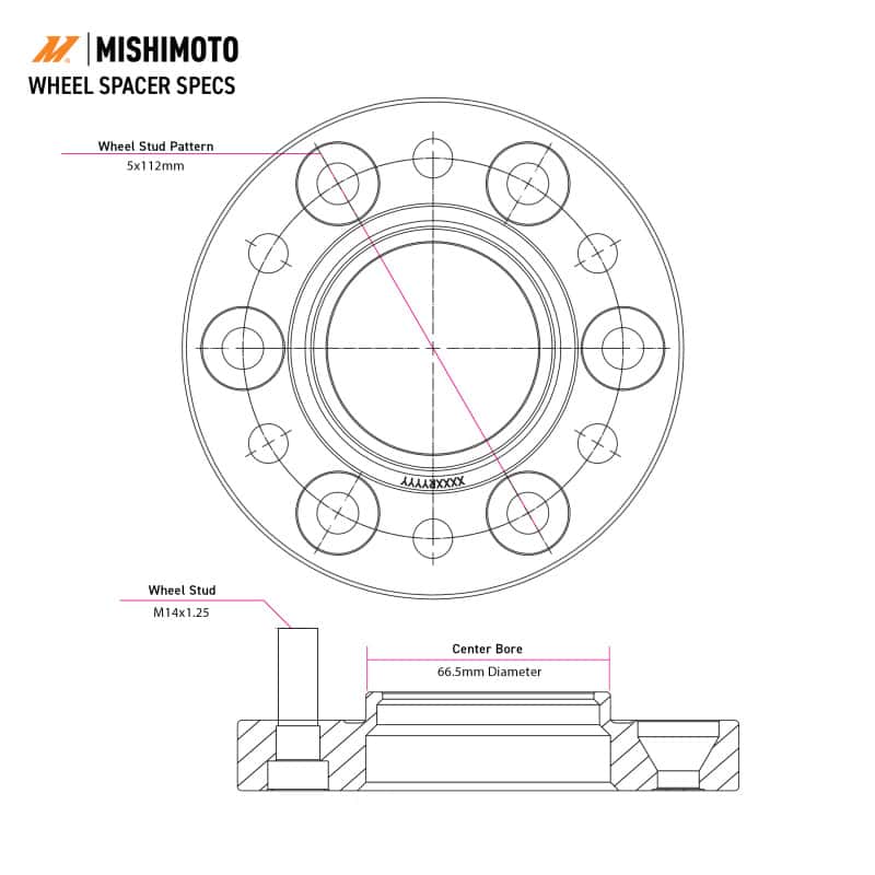 Mishimoto — Mishimoto Wheel Spacers - 5x120 - 72.6 - 10 - M14 - Black
Wheel Spacers - view 8