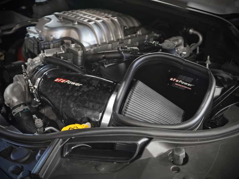 aFe — aFe 2021 Dodge Durango SRT Hellcat Track Series Carbon Fiber Cold Air Intake System w/ Pro DRY S
Track Series Intake  - view 8