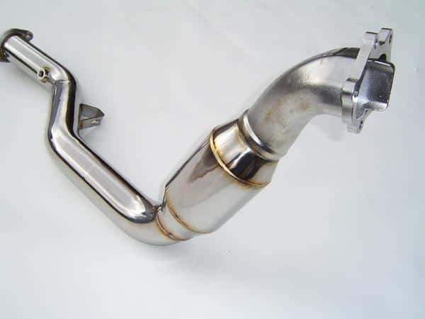 Invidia — Invidia 02-07 WRX/STi Polished Divorced Waste Gate Downpipe with High Flow Cat - view 2
