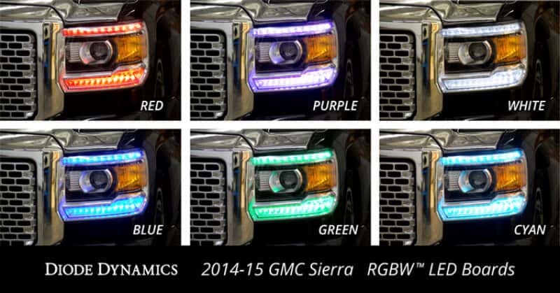 Diode Dynamics — Diode Dynamics 2014-2016 GMC Sierra RGBW DRL LED Boards - view 6