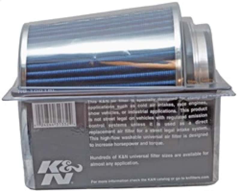 K&N Engineering — K&N Universal Air Filter Chrome Round Tapered Blue - 4in Flange ID x 1.125in Flange Length x 5.5in H
Universal Clamp-On A
Clamp-on Air Filter - view 9