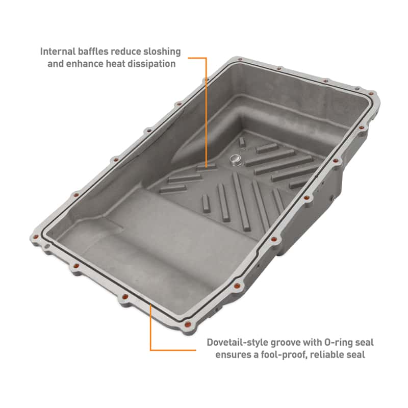 Mishimoto — Mishimoto 2021+ Bronco 10R60 19+Rgr 17+F150 18+Mus 10R80 Trans Pan - GR
Trans Oil Pan - view 5