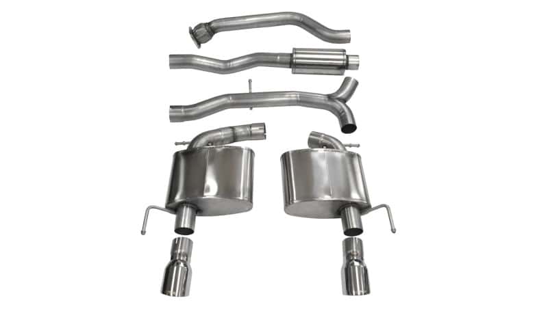 CORSA Performance — Corsa 2013-2019 Cadillac ATS Sedan 2.0L A/T Polished Sport Dual Rear Cat-Back Exhaust
Exhaust - view 1