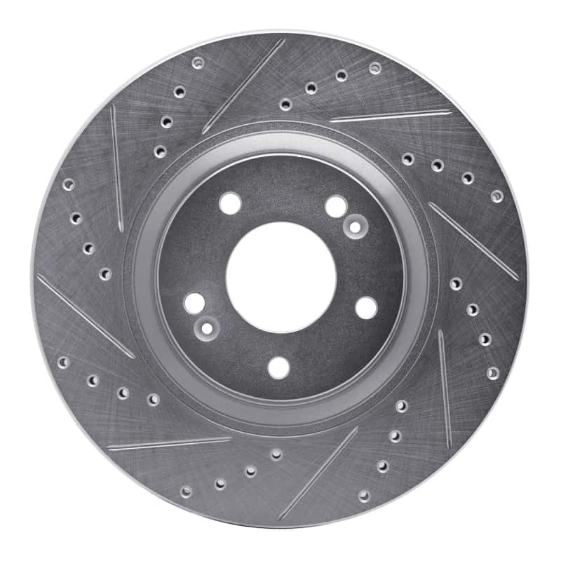 R1 Concepts — R1 11-25 Hyundai TUCSON Front Left Drilled & Slotted Silver Brake Rotor
R1 Brake Rotor Drill - view 1