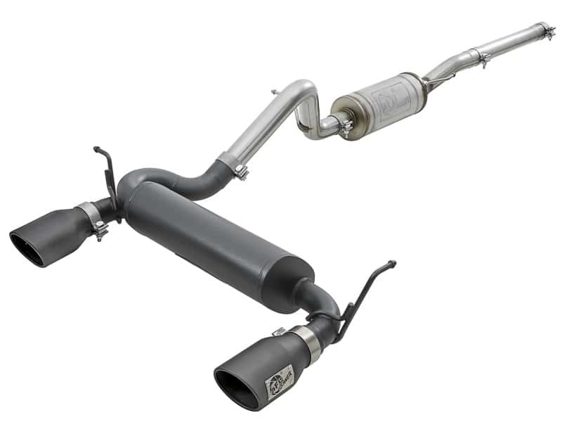 aFe — aFe Rebel Series 2.5in 409 SS Cat-Back Exhaust w/ Black Tips 2007+ Jeep Wrangler (JK) V6 3.6L/3.8L
Cat-Back Exhaust - view 1