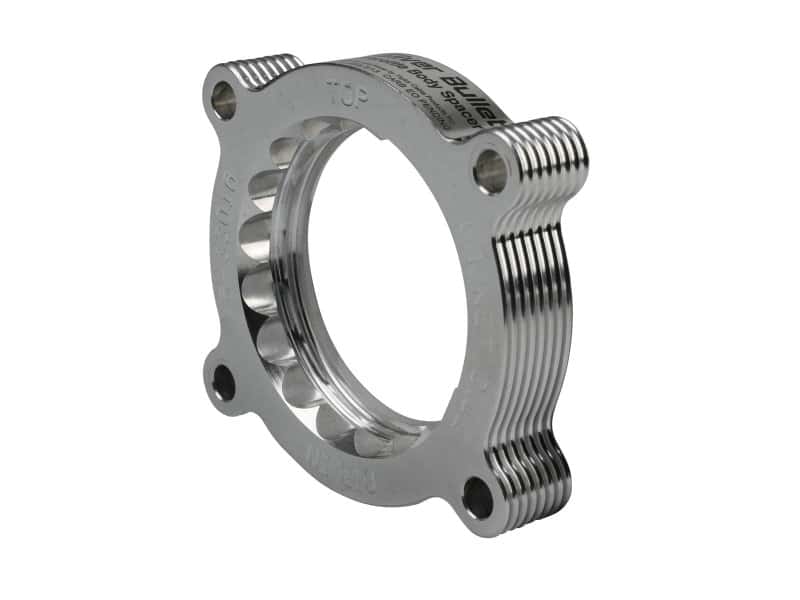 aFe — aFe 11-14 Ford Mustang/ 11-14 Ford F-150 V6 3.7L Silver Bullet Throttle Body Spacer - Silver
Throttle Body Spacer - view 3