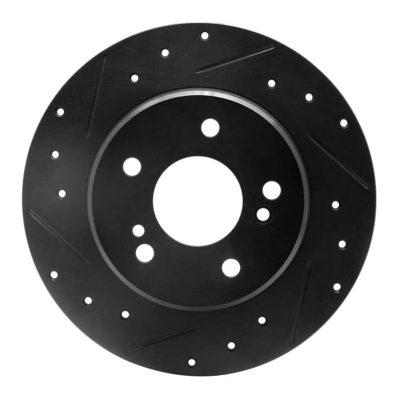 R1 Concepts — R1 87-15 Chrysler Crossfire Rear Left Drilled & Slotted Black Brake Rotor
R1 Brake Rotor Drill - view 1