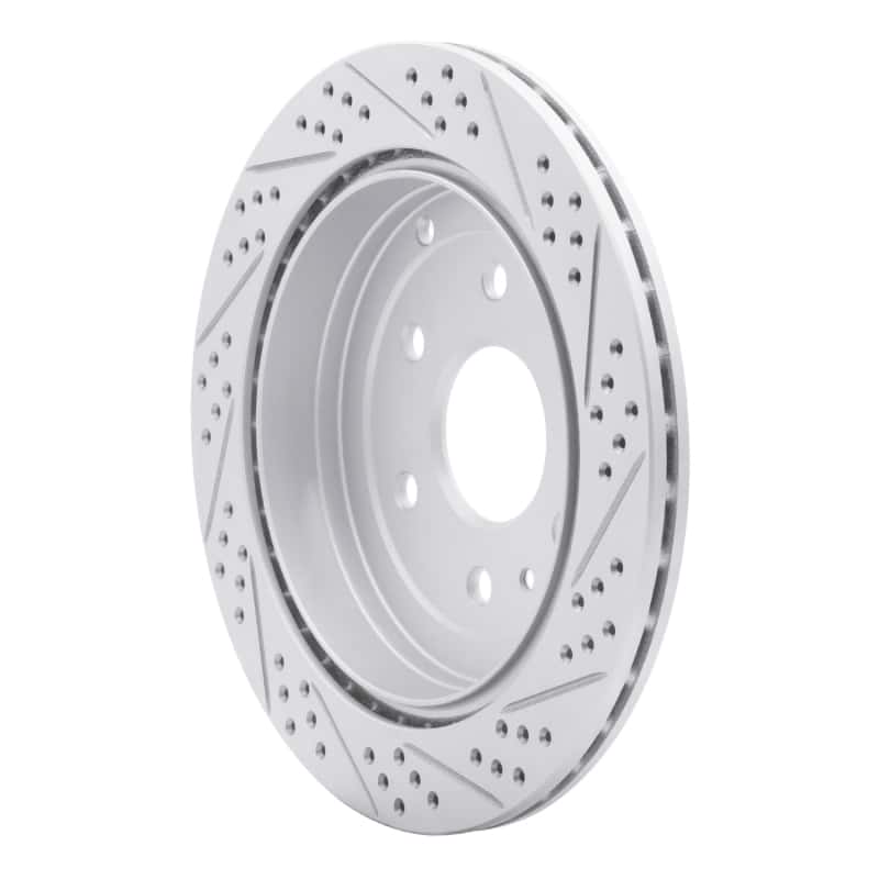R1 Concepts — R1 07-17 Buick Enclave Rear Left Drilled & Slotted Geo-Carbon Rotor - view 4