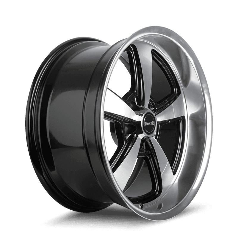 Ridler Wheels — Ridler 652 18x9.5 / 5x127 BP / 0mm Offset / 83.82mm Hub Gls Blk w/ Diamond Cut Face & Lip Wheel - view 2