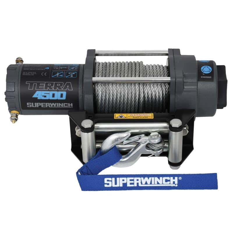Superwinch — Superwinch 4500 LBS 12V DC 15/64in x 50ft Steel Rope Terra 4500 Winch - Gray Wrinkle - view 2