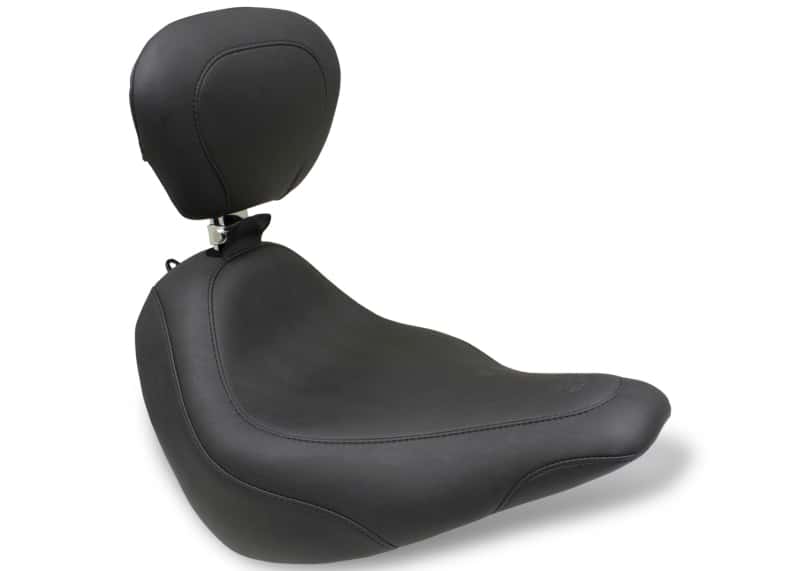 Mustang Motorcycle — Mustang 18-21 Harley Softail Slim Wide Tripper Solo Seat w/Driver Backrest - Black - view 1