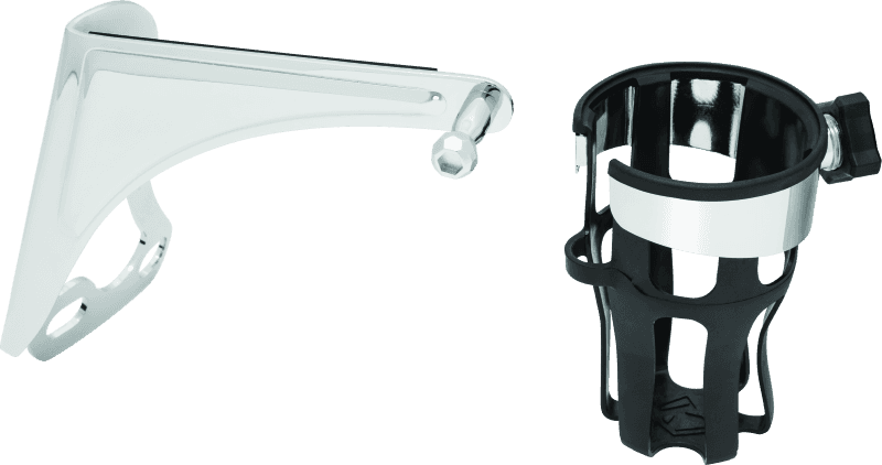 Kuryakyn — Kuryakyn Reflex Drink Holder Right Side HD Touring Passenger Mount 96-13 Chrome - view 1