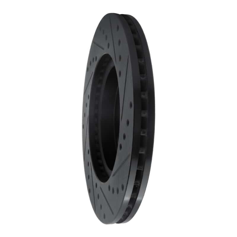 R1 Concepts — R1 07-14 Nissan Sentra Front Left Drilled & Slotted Black Brake Rotor
R1 Brake Rotor Drill - view 4