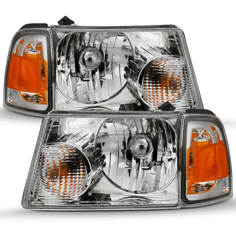 ANZO — ANZO 2001-2011 Ford Ranger Crystal Headlight Chrome w/Corner Lights (OE Replacement)
Head Light Set
HdLtSet - view 7