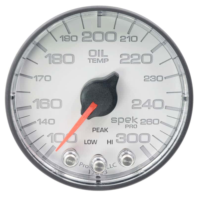 AutoMeter — Autometer Spek-Pro Gauge Oil Temp 2 1/16in 300f Stepper Motor W/Peak & Warn Wht/Blk
GA 2" OILT WFB SPEK - view 1