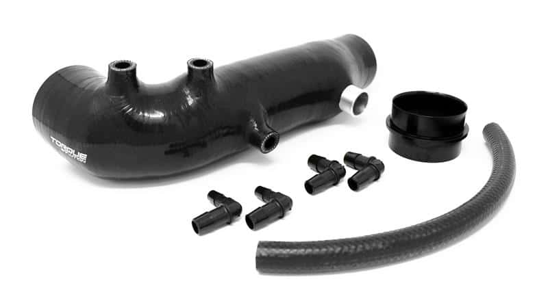 Torque Solution — Torque Solution Turbo Inlet Hose Black: 02-07 Subaru WRX / 04-18 STI / 05-09 Legacy GT / 04-13 FTX - view 3