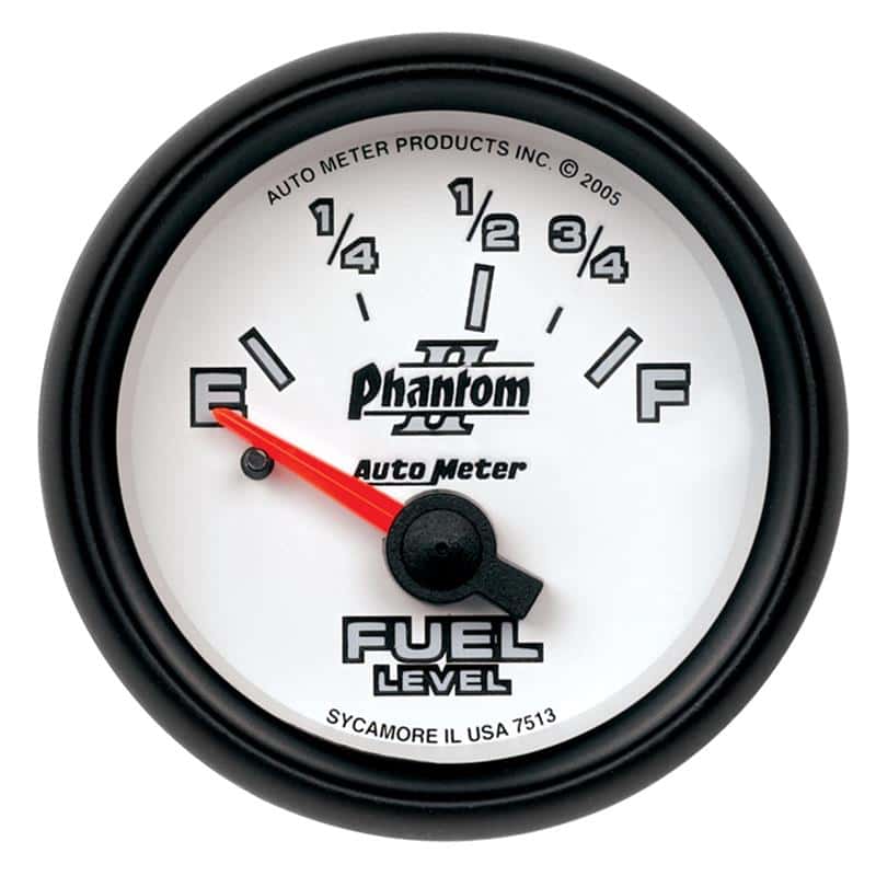 AutoMeter — Autometer Phantom 2-1/16in 73-10 OHM Fuel Level Gauge
2-1/16" FUEL LEVEL, - view 2