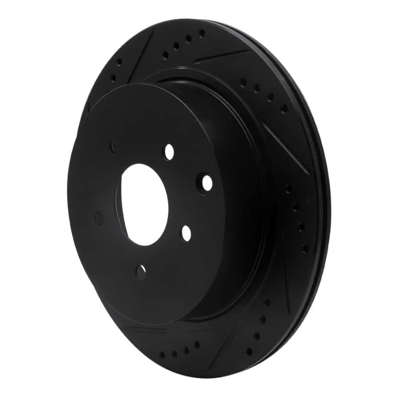 R1 Concepts — R1 2003-2024 Infiniti M37 Rear Left Drilled & Slotted Black Brake Rotor
R1 Brake Rotor Drill - view 2
