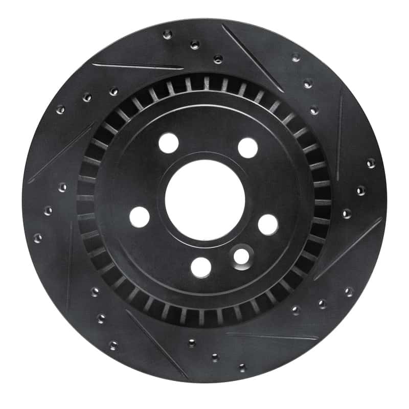 R1 Concepts — R1 07-18 Volvo S60 Rear Right Drilled & Slotted Black Brake Rotor
R1 Brake Rotor Drill - view 1