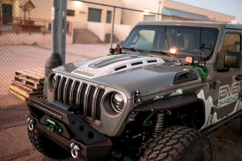 DV8 Offroad — DV8 Offroad 18+ Jeep JL Heat Dispersion Hood - Primer Black
Hood - view 26
