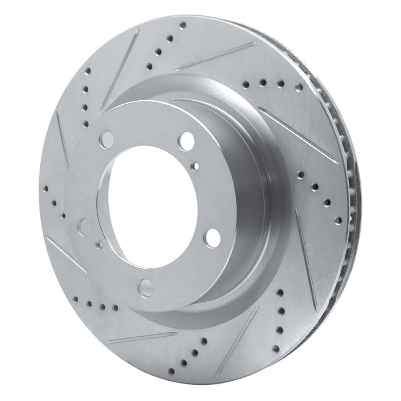 DFC — DFC 07-22 Lexus LX570 Front Left Drilled & Slotted Silver Brake Rotor - view 2