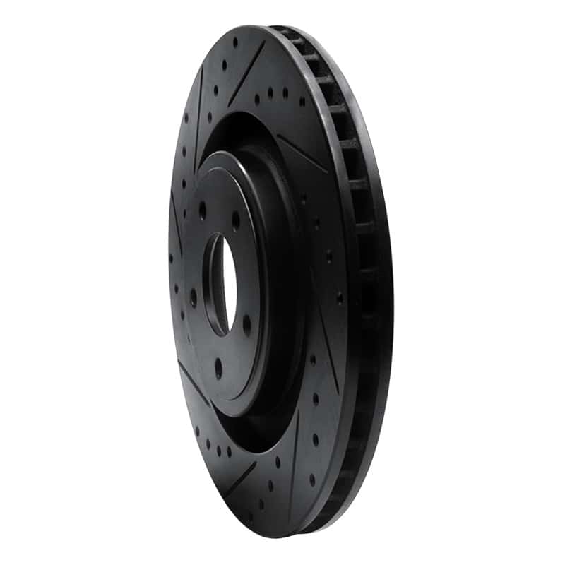 R1 Concepts — R1 08-14 Chrysler 200 Front Left Drilled & Slotted Black Brake Rotor
R1 Brake Rotor Drill - view 2