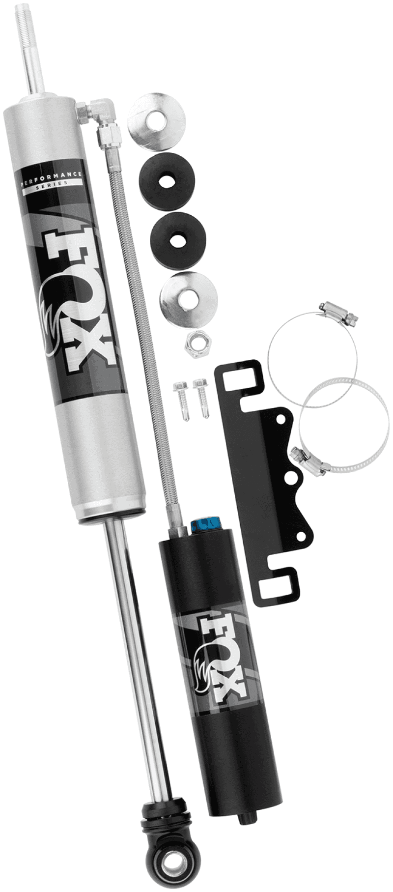 FOX — Fox 17-19 Ford F250/F350 2.0 Performance Series Remote Reservoir Adj. Front Shocks 0-1.5in Lift
2.0 Shock - view 5