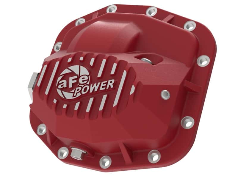 aFe — aFe Pro Series Front Differential Cover Red 2018+ Jeep Wrangler (JL) V6 3.6L (Dana M186)
Differential Cover - view 1